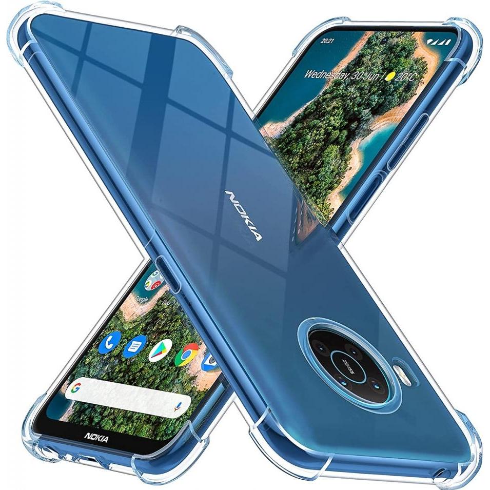 Screenguard Nokia X20 Hülle Crystal Soft Airbag Bumper (Nokia X20), Smartphone Hülle, Transparent