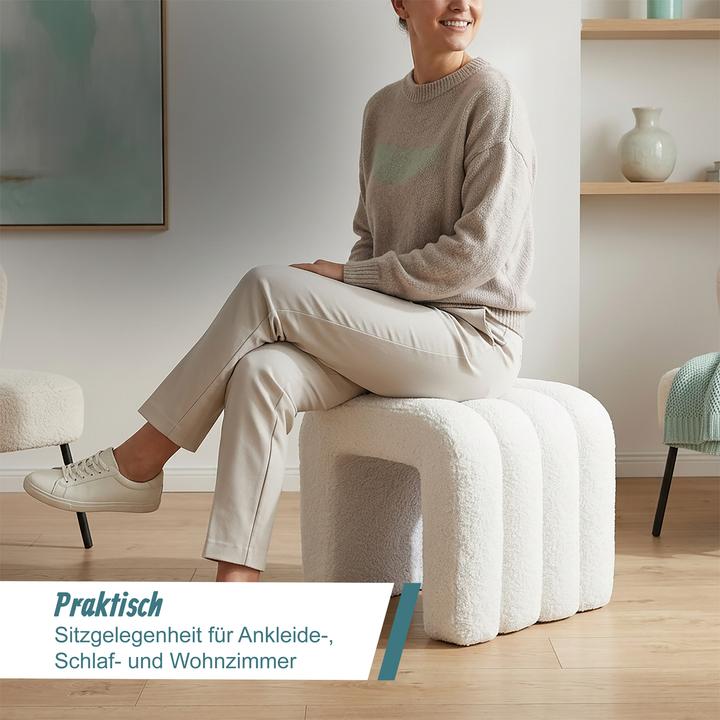 Produktbild Relaxdays Teddyfell-Hocker