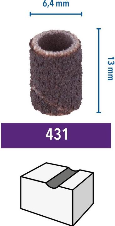Actual product image Dremel Abrasive belts 431 (60)