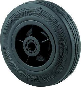 Actual product image Tente Tr.hjul 125mm rubber w/pl.faelg 100kg PRR