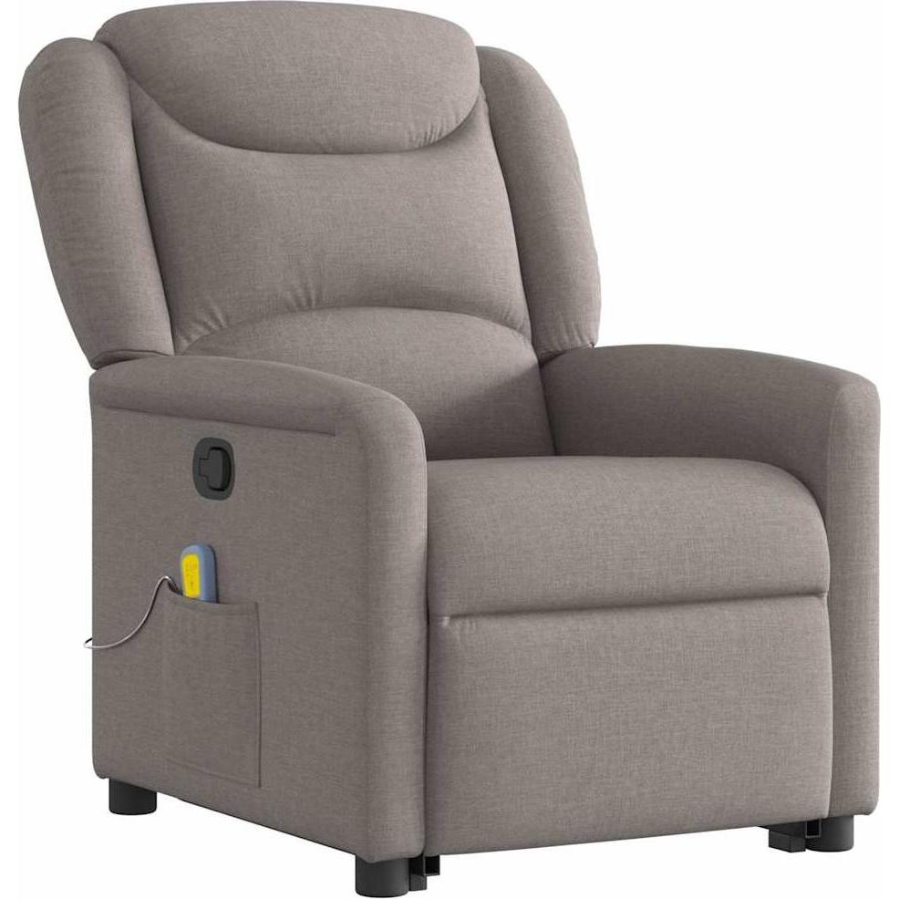 VidaXL, Massageliege + Massagesessel, Massagesessel mit Aufstehhilfe Taupe Stoff
