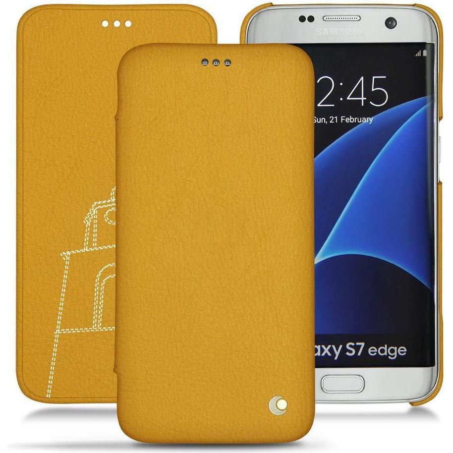 Noreve Lederschutzhülle horizontal (Samsung Galaxy S7 Edge), Smartphone Hülle, Gelb