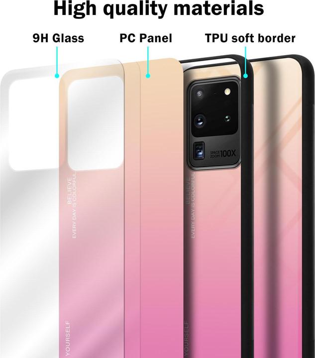 Produktbild Cadorabo TPU 2 Farben Glas Cover (Samsung Galaxy S20 Ultra)