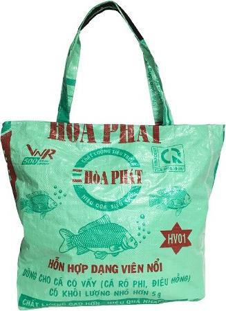 Produktbild Bekos Upcycling - Grosser Shopper XXL aus recycelten Fischfuttersäcke leuchtgrün