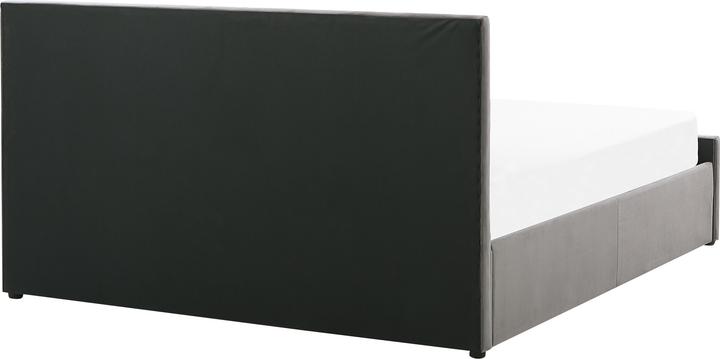 Produktbild Beliani Bett Samtstoff grau Lattenrost Bettkasten hochklappbar 180 x 200 cm ROCHEFORT (180 x 200 cm)