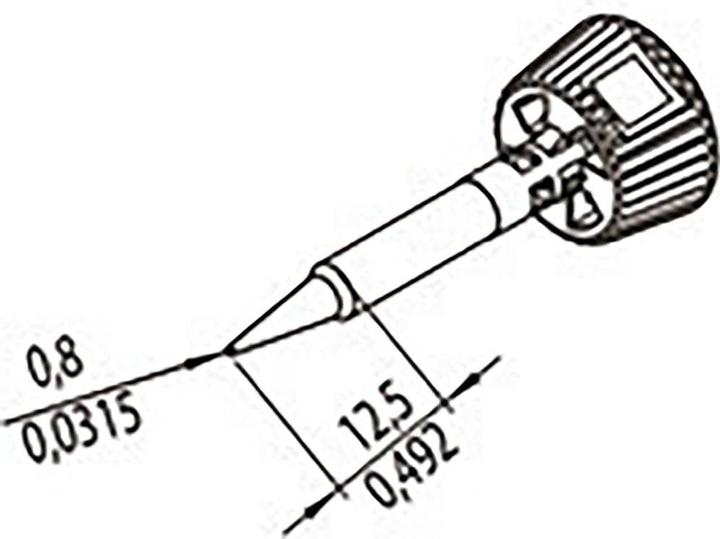 Productafbeelding 0142PDLF08L/SB Soldeerstift Tipgrootte 0,80 mm Inhoud 1 st. (Soldeerbout)