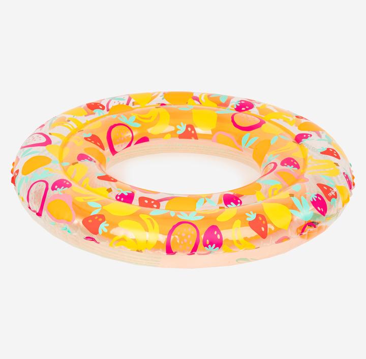 Actual product image Nabaiji Inflatable swim ring with nylon pattern