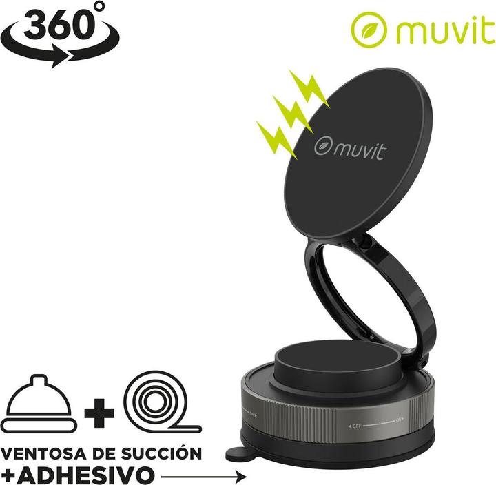 Immagine prodotto Muvit Auto-Handyhalterung Mcchl0035 Schwarz