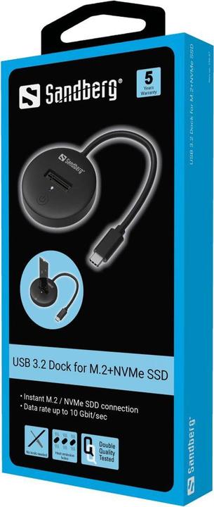 Immagine prodotto Sandberg Dock USB 3.2 per SSD M.2+NVMe