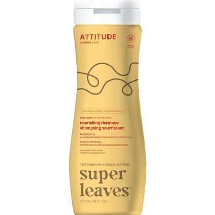 Attitude, Shampoo, Nourishing Shampoo for Curly Hair with Moringa Oil EWG Verified Vegan (Shampoo liquido)