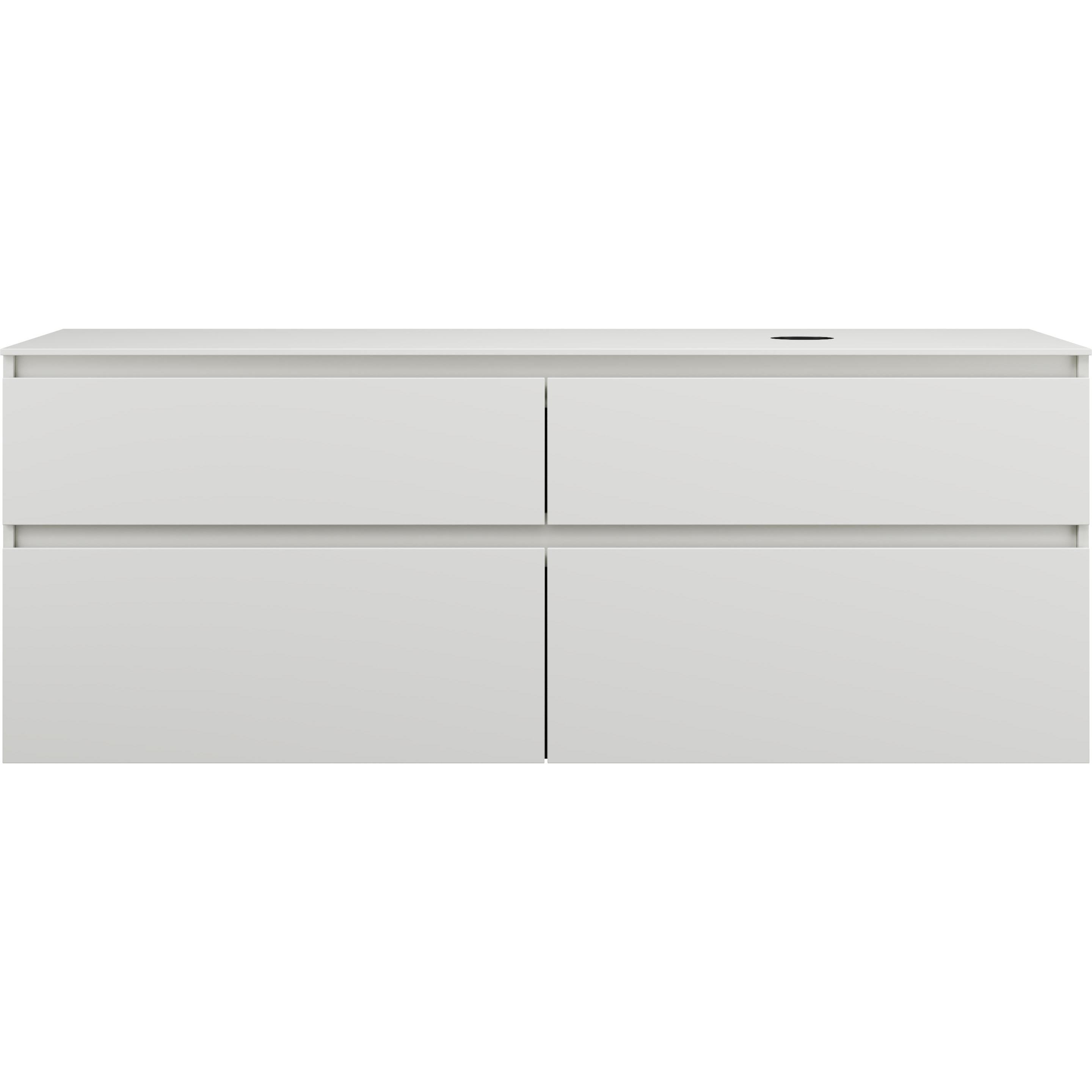 burgbad, Waschtischkonsole, Lin20 Waschtischunterschrank inklusive Konsolenplatte,Beckenausschnitt rechts, 4 Auszüge, T