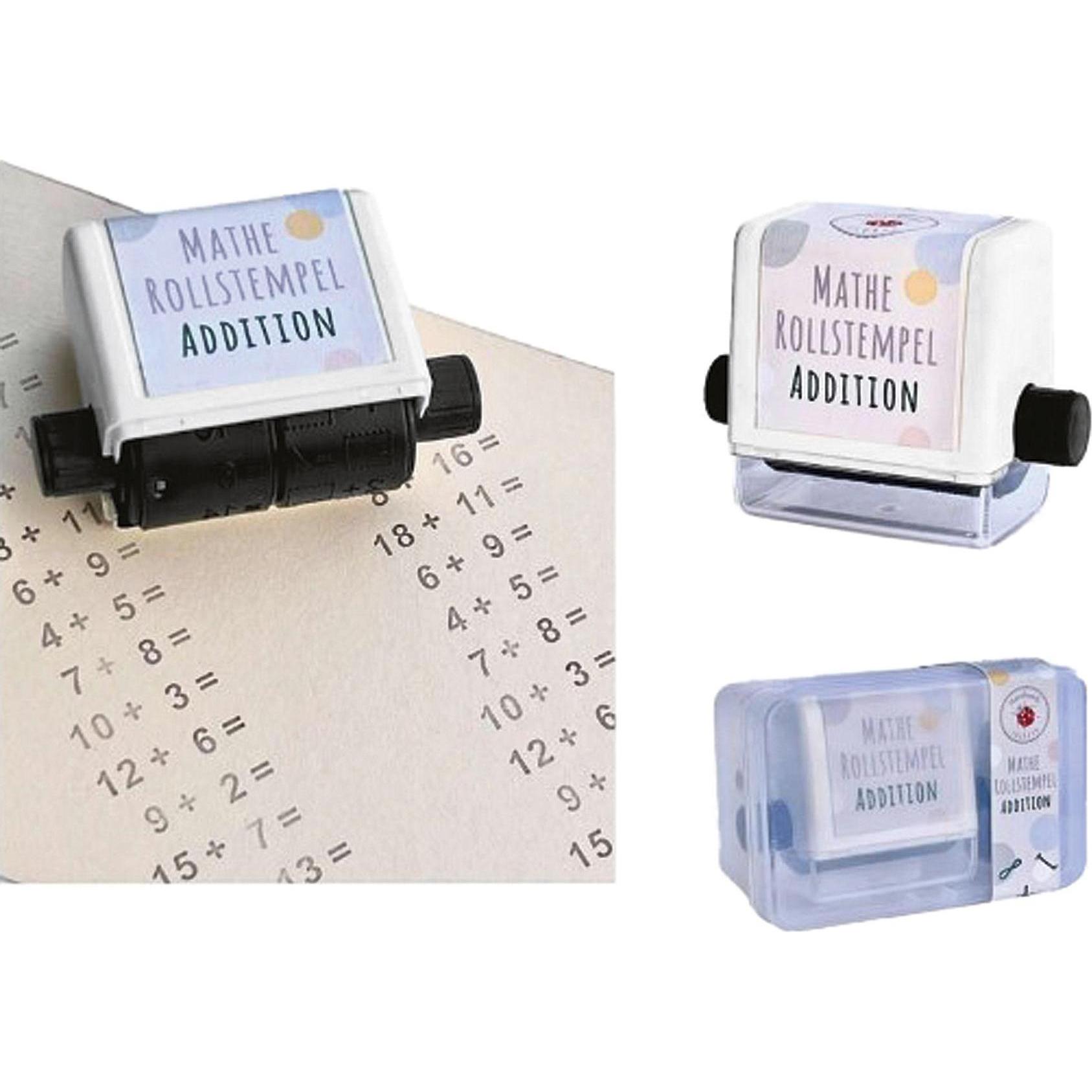 Stempel, Roll Stempel 'Mathe' 12 Stück 2fach sortiert
