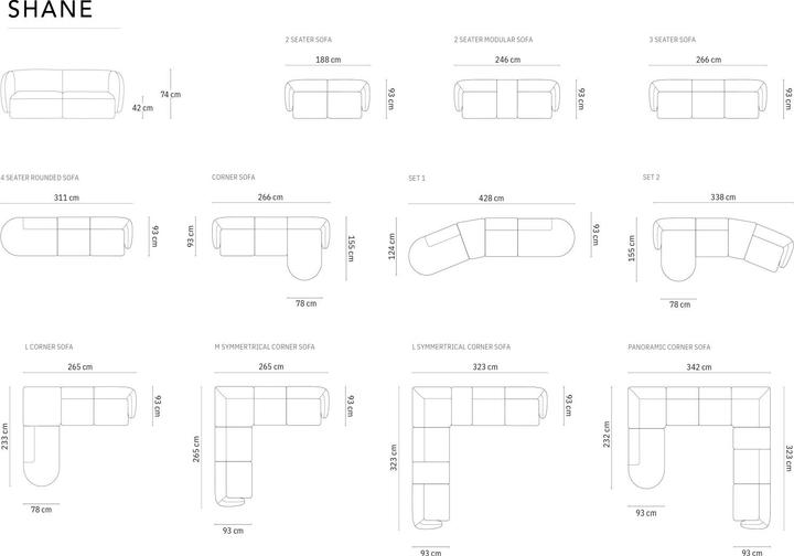 Actual product image Micadoni Shane (4-seater, Corner sofa, Modular sofa)