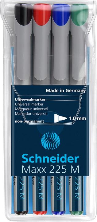 Actual product image Schneider OHP marker Maxx water soluble, M, case of 4: red, blue, green, black (4x)