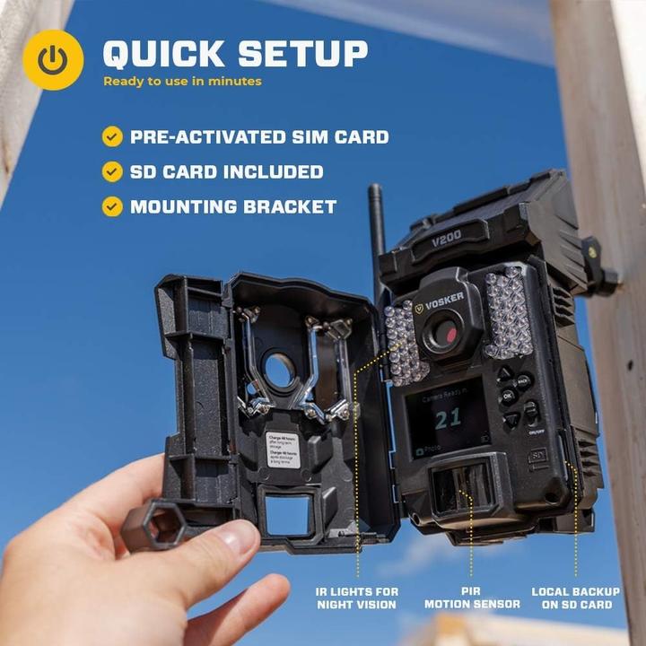 Produktbild Vosker V200 LTE Wireless Outdoor Wildkamera 1080 Pixel Tonaufzeichnung