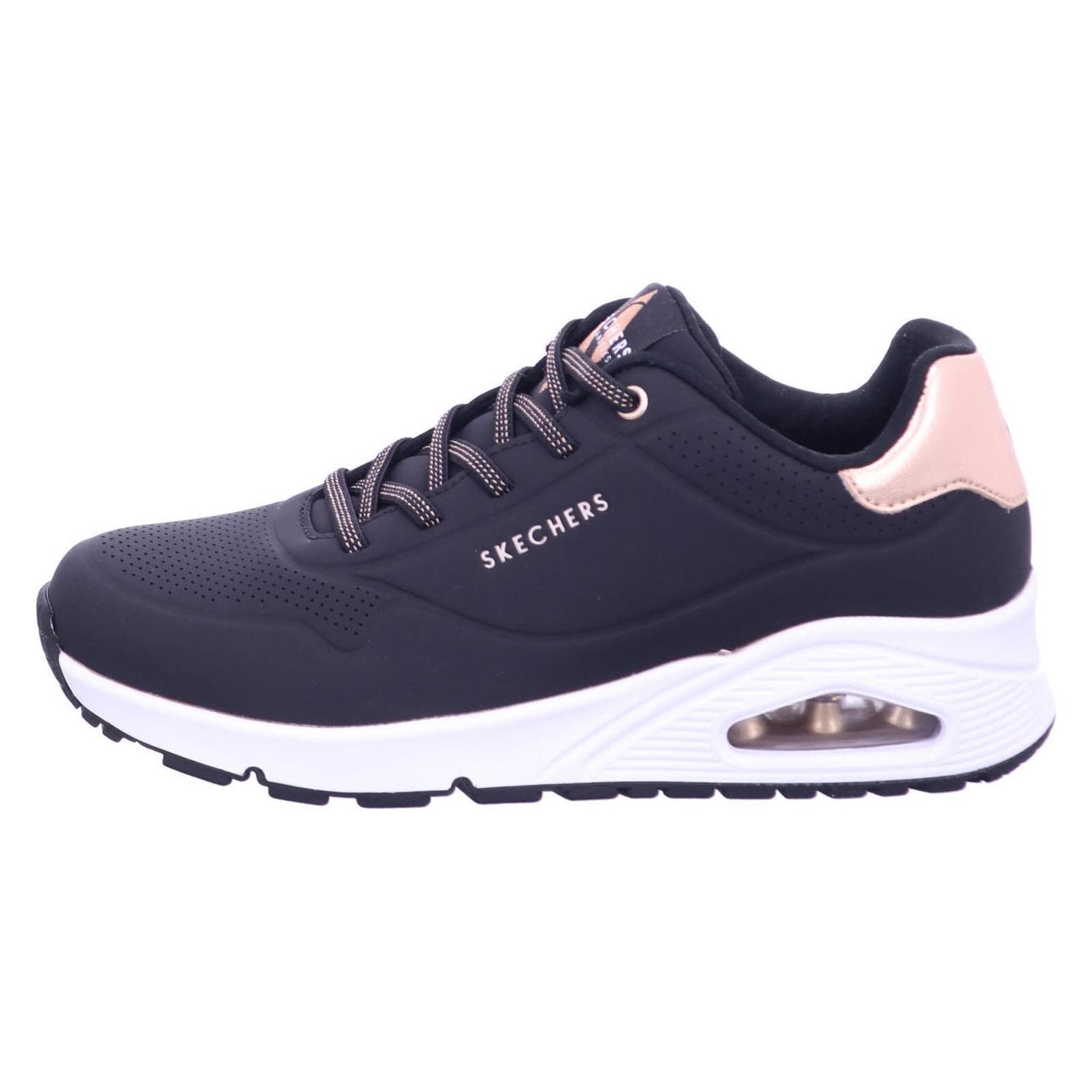 Skechers, Damen, Sneakers, Uno - Shimmer Away - 60869, Schwarz, (42)