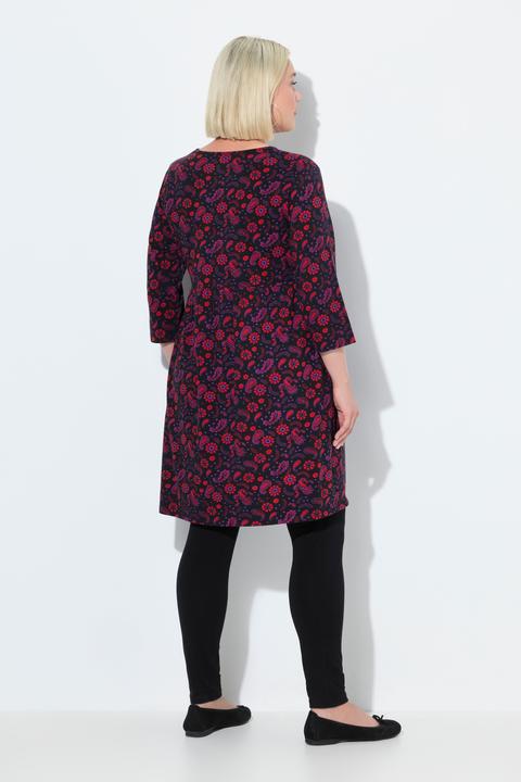 Produktbild Ulla Popken Jerseykleid, A-Linie, V-Ausschnitt, 3/4-Arm (42, 44)
