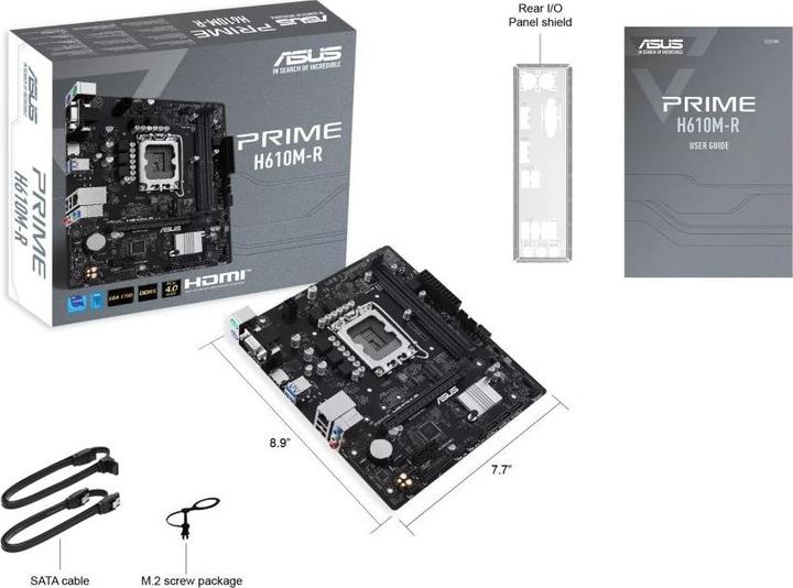 Actual product image ASUS PRIME H610M-R SI (1700) (D) (LGA 1700, Intel H610, mATX)
