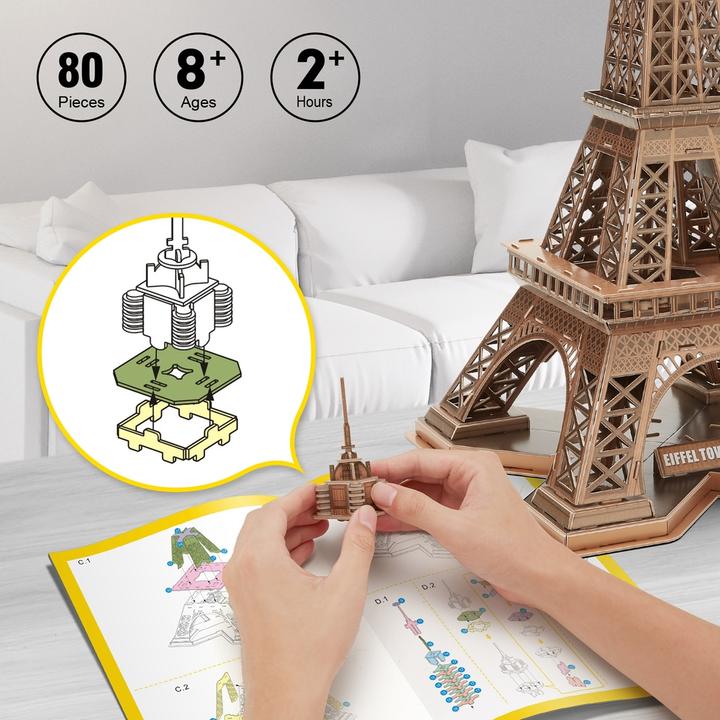 Productafbeelding Cubicfun 3D Puzzle Eiffelturm 80 Teile (80 onderdelen)