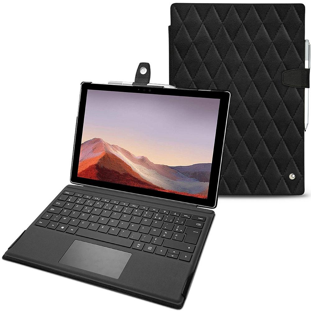 Thumbnail - Noreve Lederschutzhülle (Microsoft Surface Pro 7), Tablet Hülle, Schwarz