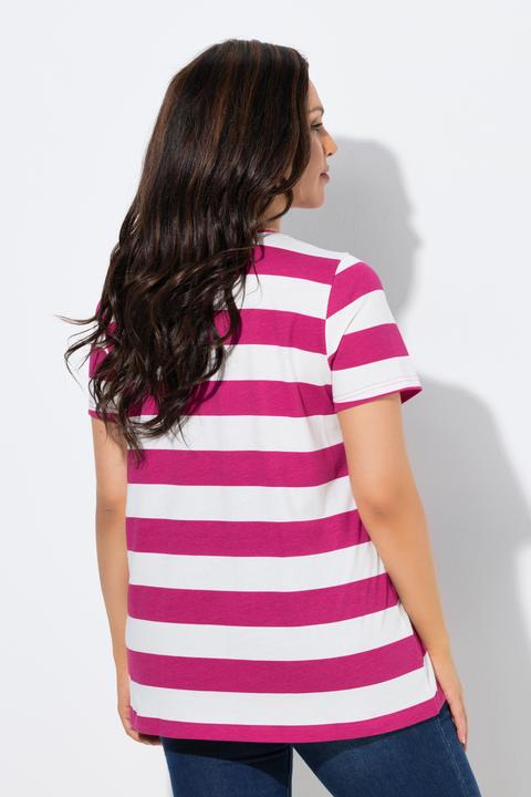 Actual product image Ulla Popken Striped Short Sleeve Tee (50, 52)