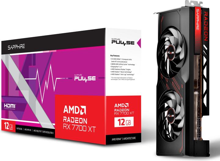 Actual product image Sapphire RX 7700XT Pulse Gaming (12 GB)
