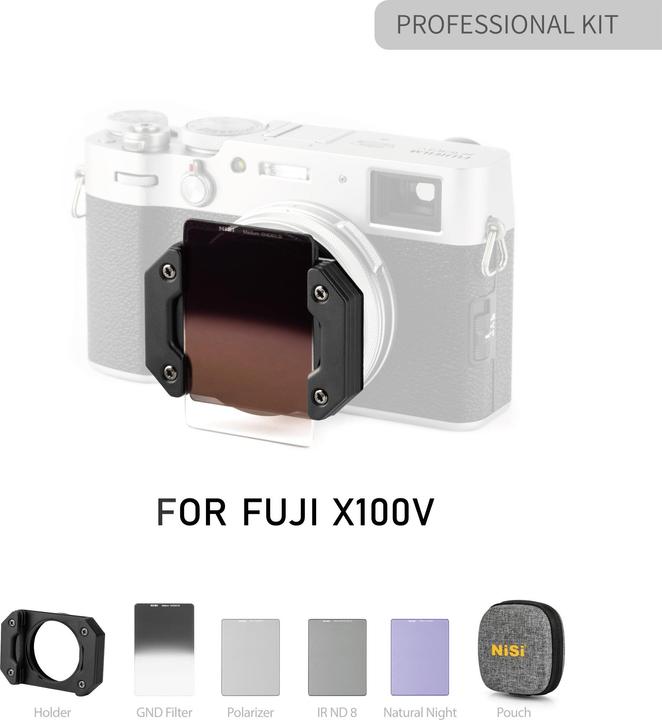 Nisi Professional Kit für Fuji X100V (Polarisationsfilter, ND- / Graufilter)
