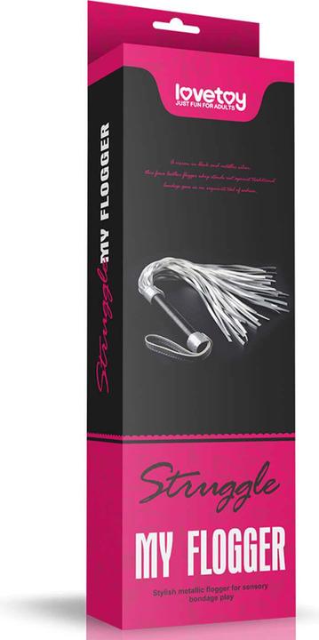 Produktbild Lovetoy Flogger Kunstleder Silber und Schwarz