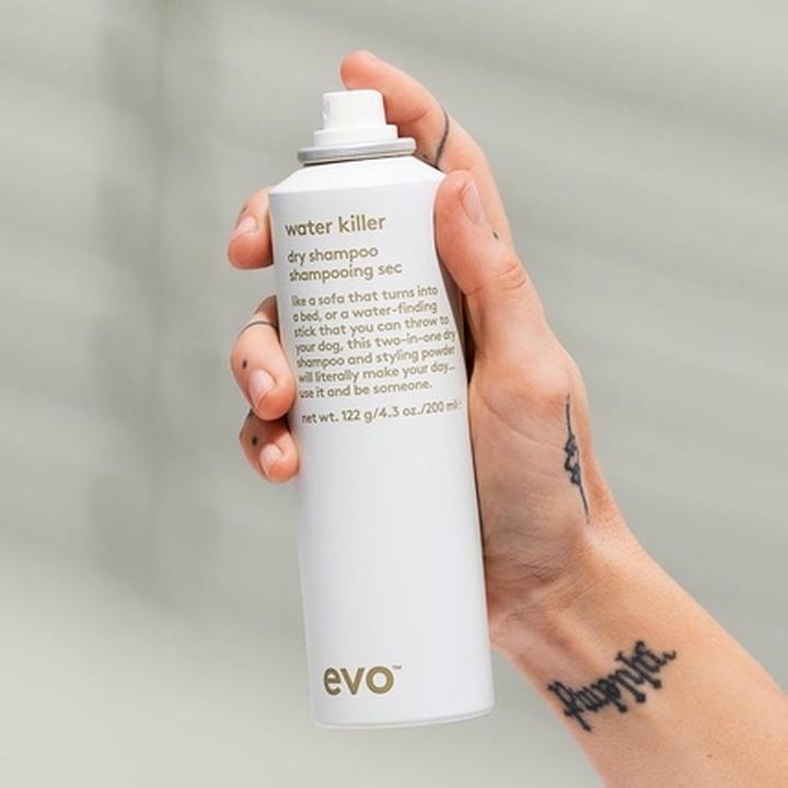 Actual product image Evo Water Killer Dry Shampoo - Absorbs Oil to Refresh Hair (200 ml, Dry shampoo)