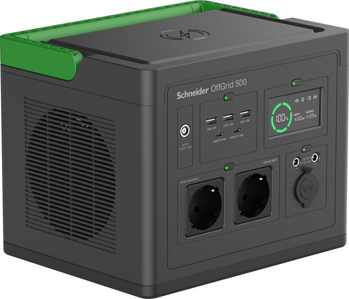 Actual product image APC Schneider OffGrid Portable Power Station 500 517Wh Lithium-ion 2 Schuko Sinewave (517 Wh, 5.50 kg)