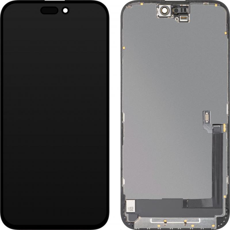 MP Display Unit fur iPhone 16 Plus, OLED FHD Diagnostic Version, Aftermarket, Black (Display), Pezzi di ricambio per dispositivi mobili, Nero