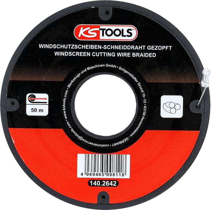 Actual product image KS Tools Scheiben-Schneiddraht, gezopft, 50 m