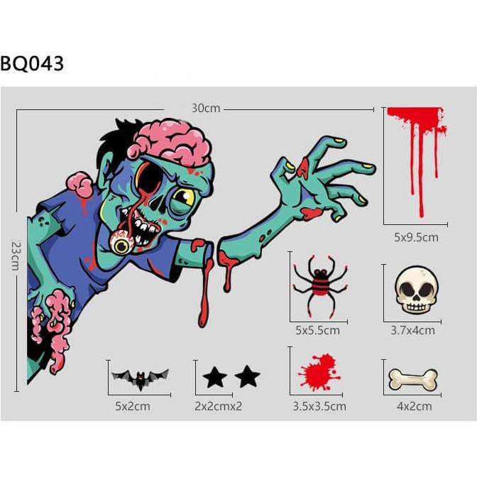 Cover-Discount, Wandtattoo, Fenster Sticker Tattoo Halloween