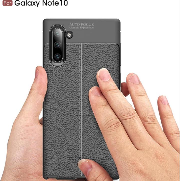 Produktbild Screenguard Samsung Galaxy Note10 Hülle Leather Design TPU Cover (Samsung Galaxy Note 10)