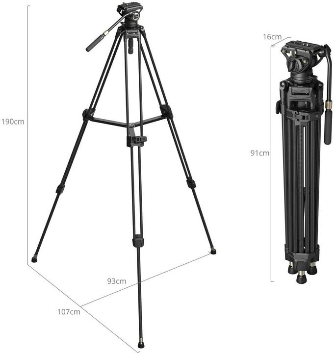 Produktbild SmallRig Stativ Heavy-Duty AD-80S Kit, Höhenverstellbar: Ja (Metall)