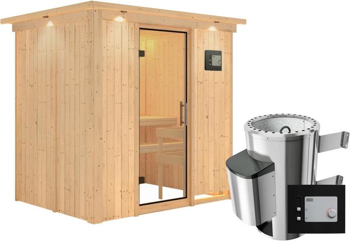 Produktbild Karibu Fanja mit Dachkranz (Plug & Play 3,6 KW externe Steuerung)