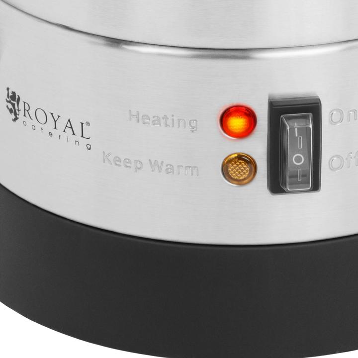 Produktbild Royal Catering Wasserkocher Edelstahl 6,5 Liter Doppelwandig 1500 W Warmhaltefunktion