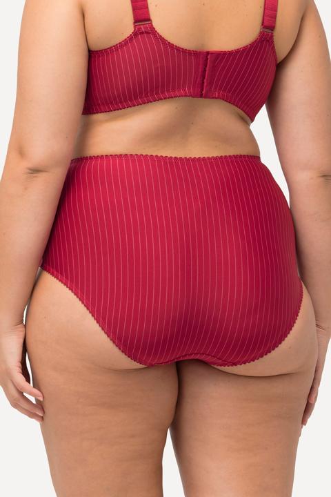 Image du produit Ulla Popken Lot de 2 culottes midi, fines rayures, modèle moyennement échancré (42, 44)