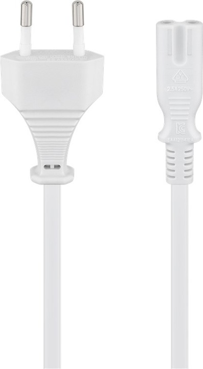 Actual product image Goobay Euro connection cable, 1.5 m, white (1.50 m)
