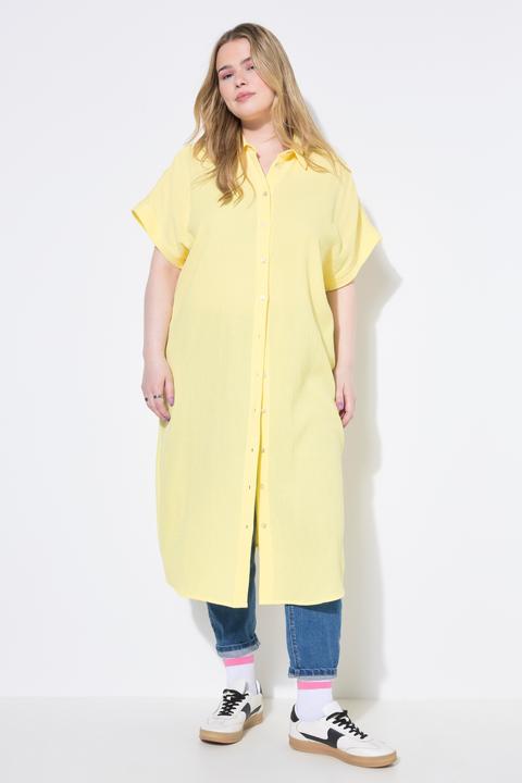 Produktbild Studio Untold Longbluse, langer Eggshape, Musselin, Halbarm (58)