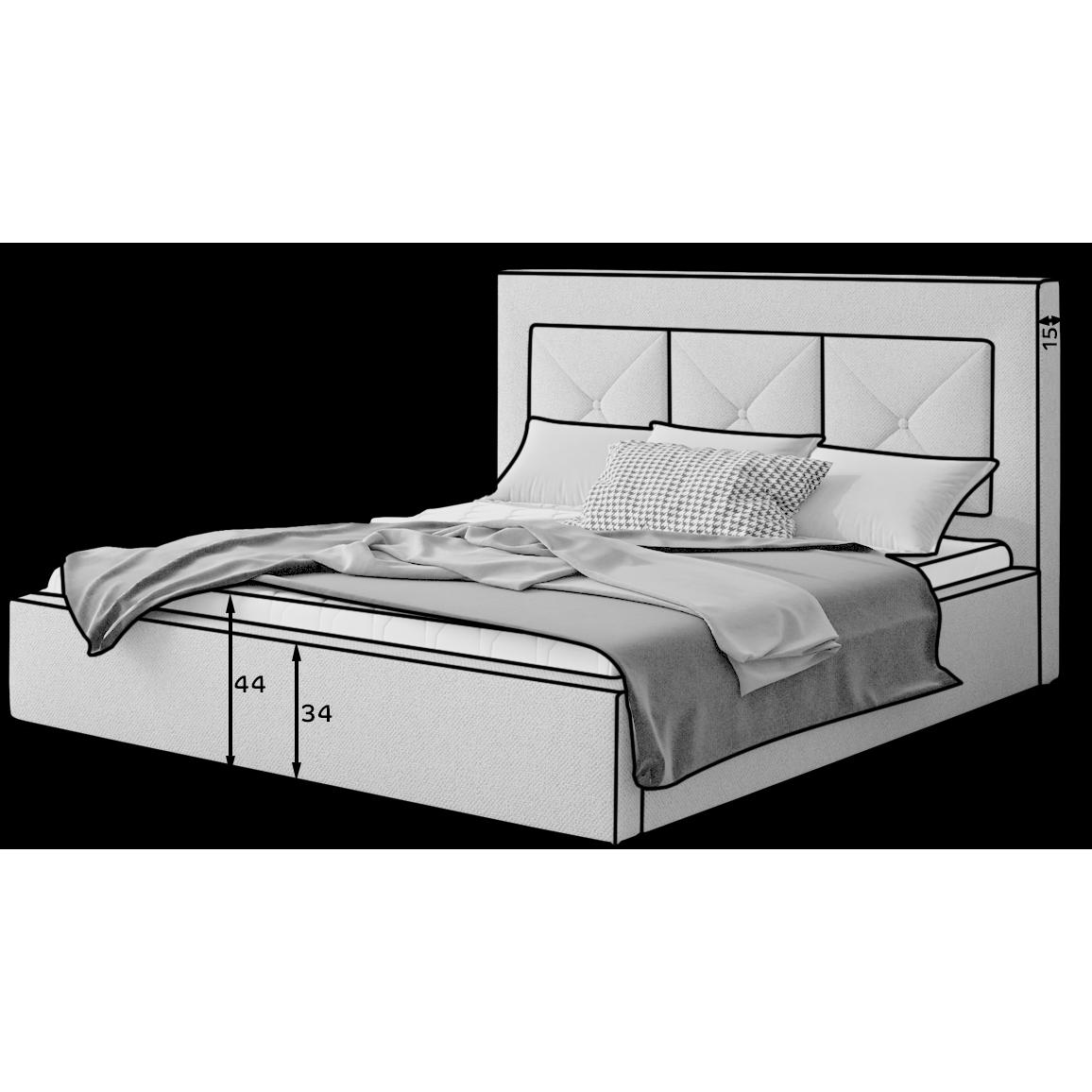 ELTAP, Bett, Cloe mit Stauraum (180 x 200 cm)