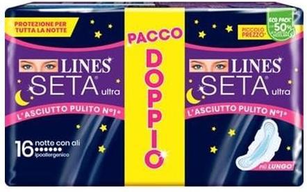 Actual product image Lines Seta Ultra Night Pads with Wings (1 x)