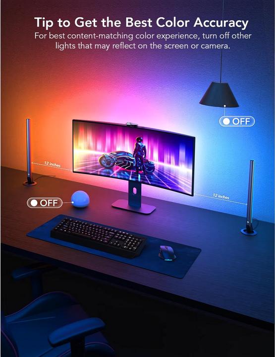 Image du produit Govee DreamView G1 Pro Lumière de jeu, RGBIC, WiFi (300 lm)