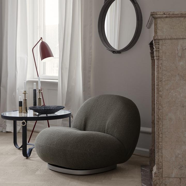 Gubi Adnet Wall Mirror Circular Ø58 Black Leather