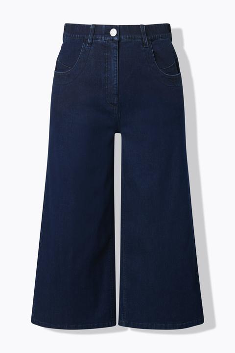 Actual product image Ulla Popken Marlene Soft Denim Cropped Culotte Jeans (52)