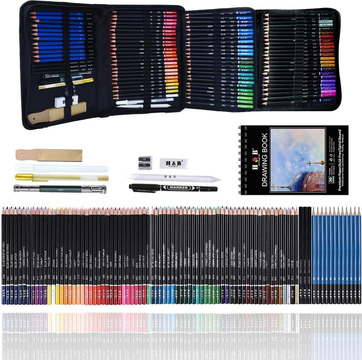 Image du produit Verquin Set de crayons à dessin, 97 pièces (97 x)
