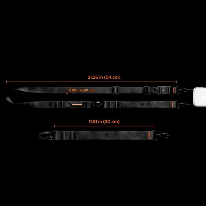 Actual product image Spigen Da30m Universaler Lanyard-Tragegurt Crossbody Schwarz
