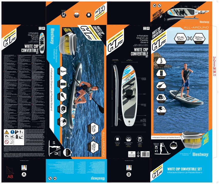 Produktbild Bestway HF SUP White Cap Convertible (10')