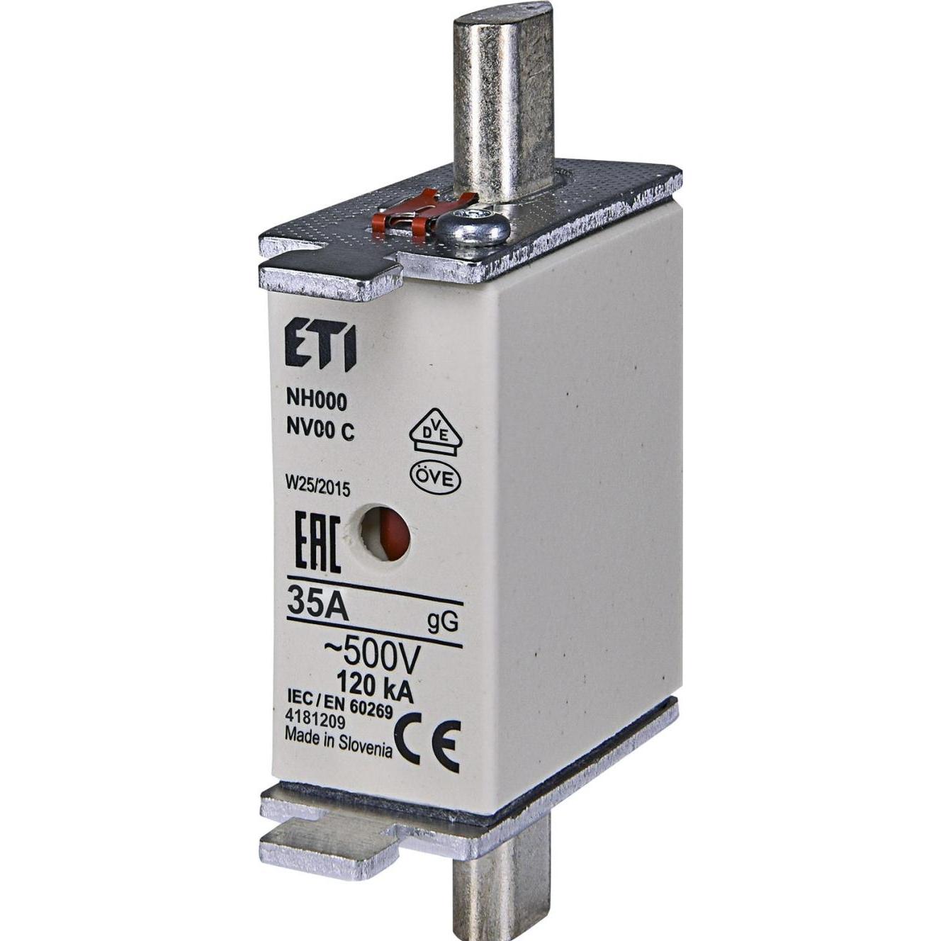 Thumbnail - Eti, Zubehör Gebäudesicherheit, Polam Fuse link KOMBI NH00C 35A gG/gL 500V WT-00C 004181209