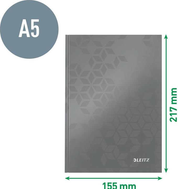 Image du produit Leitz WOW - Carnet de notes (A5, Quadrillé, Couverture souple)